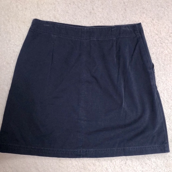 Navy blue mini skirt, size 6, 100% cotton with anchor buttons, comfortable, soft - Picture 1 of 5